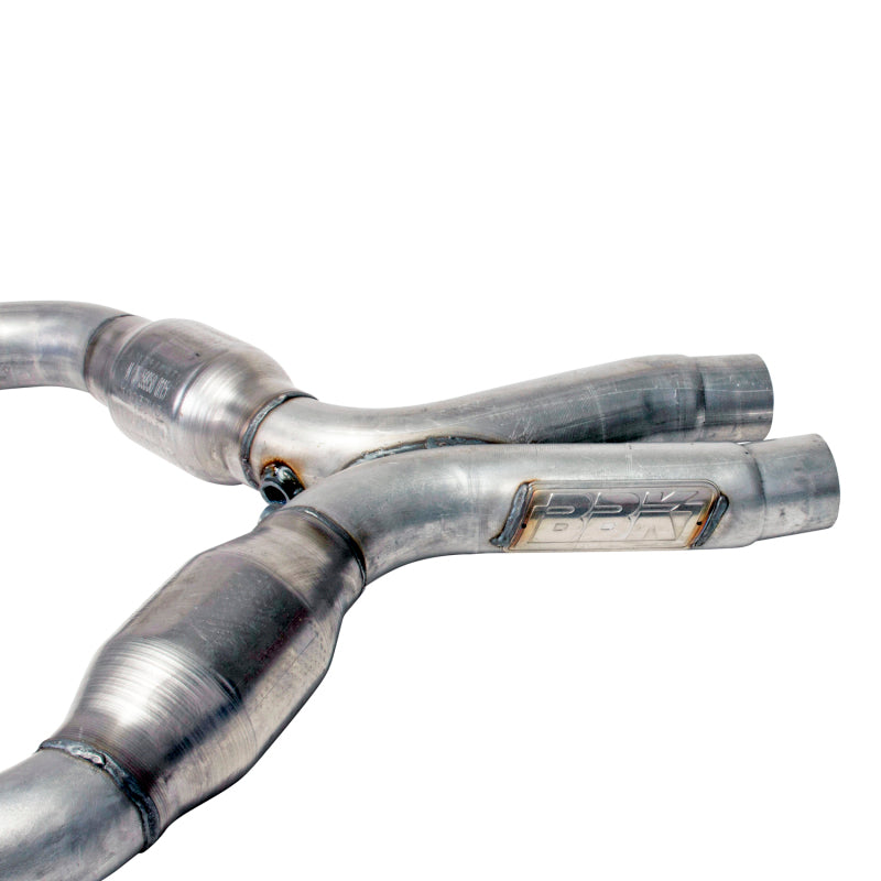 BBK 1637 FITS 05-10 Mustang 4.6 Short Mid X Pipe With Catalytic Converters 2-3/4 For Long Tube Headers