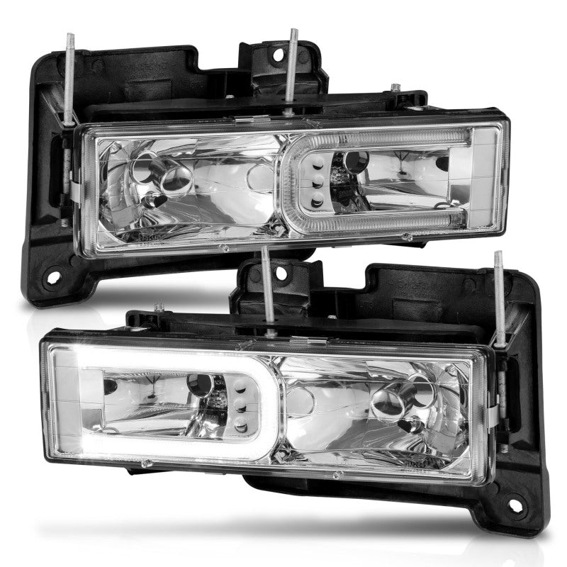 ANZO 111499 FITS 1999-2000 Cadillac Escalade Crystal Headlights