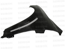 Load image into Gallery viewer, Seibon FF0809MITEVOX FITS 08-12 Mitsubishi Evo X 10mm Wider Carbon Fiber Fenders