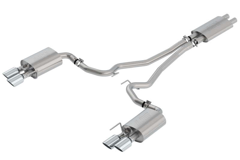 Borla 1014045 FITS 2018-2022 Ford Mustang GT Cat-Back Exhaust System Touring- Rolled Polished Tips