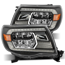 Load image into Gallery viewer, AlphaRex 880735 FITS 05-11 Toyota Tacoma LUXX Crystal Headlights Plank Style Design Black w/Activation Light/DRL