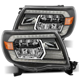 AlphaRex 880735 FITS 05-11 Toyota Tacoma LUXX Crystal Headlights Plank Style Design Black w/Activation Light/DRL