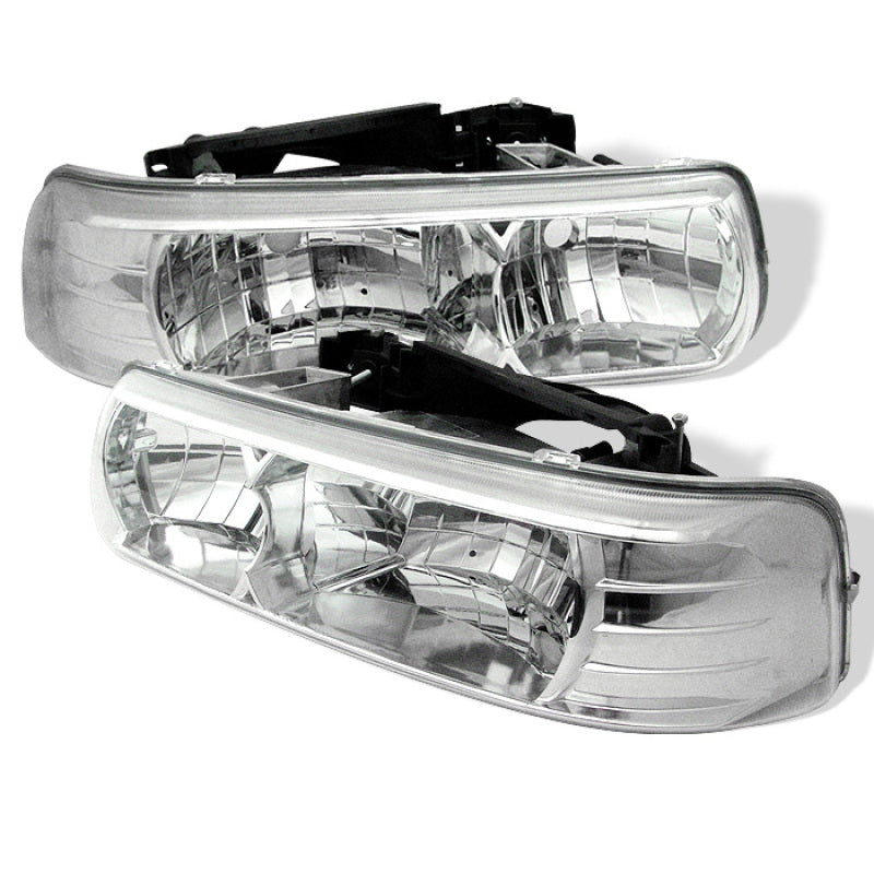 SPYDER 5012487 - Spyder Chevy Silverado 1500/2500 99-02 Crystal Headlights Chrome HD-YD-CSIL99-C