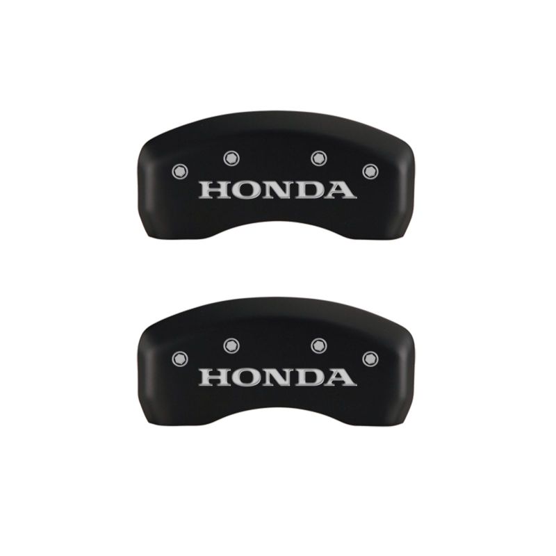 MGP 20218SHONRD - 4 Caliper Covers Engraved Front & Rear Honda Red finish silver ch