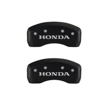 Load image into Gallery viewer, MGP 20218SHONRD - 4 Caliper Covers Engraved Front &amp; Rear Honda Red finish silver ch