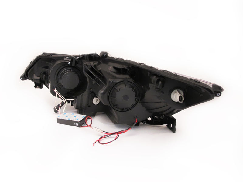 ANZO - [product_sku] - ANZO 2009-2012 Acura Tsx Projector Headlights w/ Halo Black (CCFL) (HID Compatible) - Fastmodz