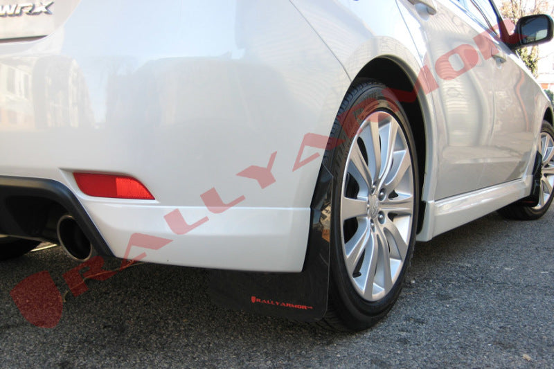 Rally Armor MF6-UR-BLK/RD FITS: 08-10 WRX (hatch & sedan) / 08-11 Subaru 2.5i UR Black Mud Flap w/ Red Logo