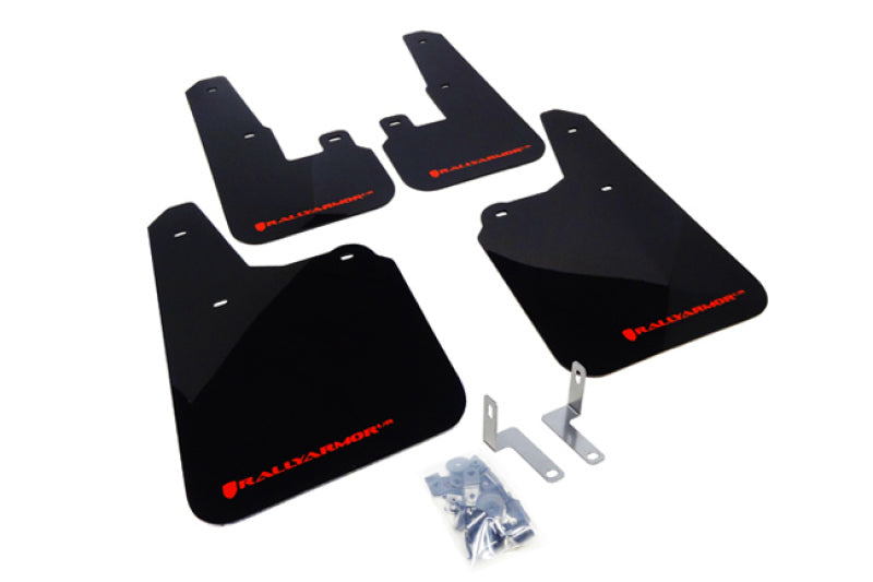 Rally Armor MF16-UR-BLK/RD FITS: 2010+ Subaru Outback UR Black Mud Flap w/ Red Logo