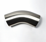 Stainless Bros 601-07626-4150 - 3in Diameter 1.5D / 4.5in CLR 45 Degree Bend Leg Mandrel Bend