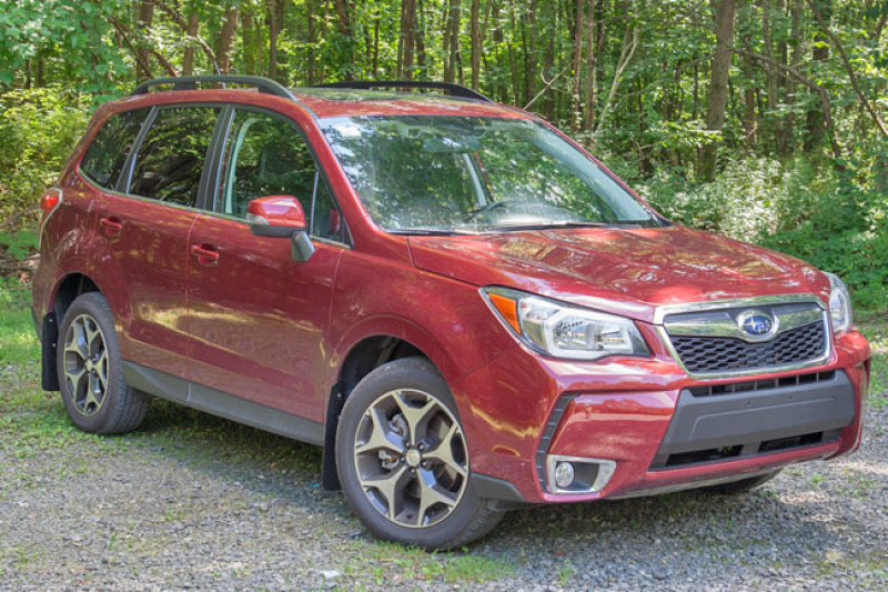 Rally Armor MF28-UR-BLK/RD FITS: 14+ Subaru Forester Black Mud Flap w/ Red Logo