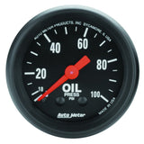 AutoMeter 2604 FITS 2604 - Autometer Z Series 52mm 0-100 PSI Mechanical Oil Pressure Gauge