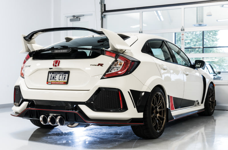 AWE Tuning 3015-42666 FITS 2017+ Honda Civic Type R Touring Edition Exhaust w/Front & Mid Pipes - Chrome Silver Tips