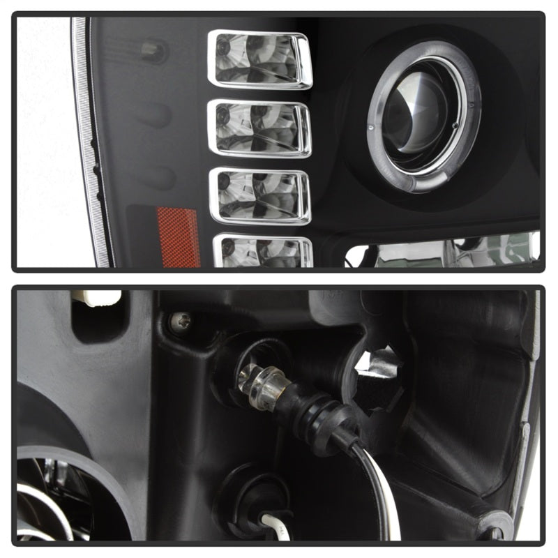 SPYDER 5010605 - Spyder GMC Sierra 1500/GMC Sierra Denali 08-13 Projector LED Halo- LED Blk PRO-YD-GS07-HL-BK