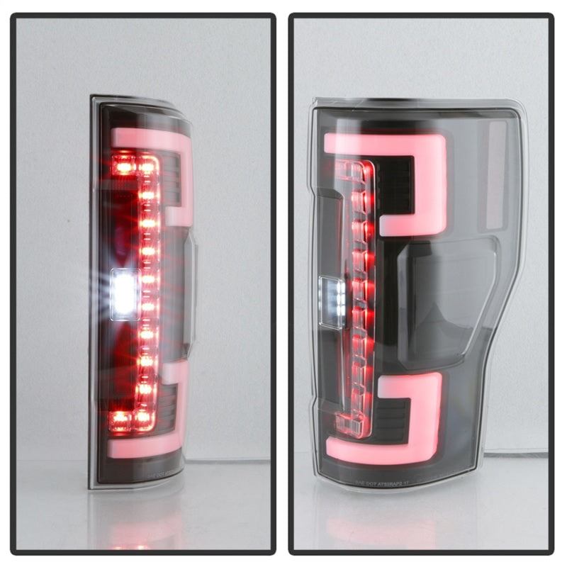 SPYDER 5085610 - Spyder 17-18 Ford F250 (w/Blind Spot Sens./LED Model Only) LED Tail Lights-Blk ALT-YD-FS17BS-LED-BK