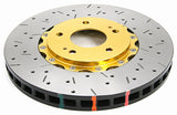 DBA 52218GLDXS - 03-05 Evo 8/9 Front Drilled & Slotted 5000 Series 2 Piece Rotor Assembled w/ Gold Hat