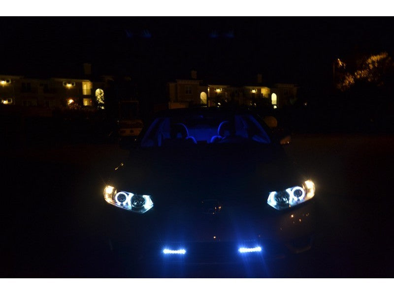 SPYDER 5010780 - Spyder Honda Civic 06-08 2Dr Projector Headlights LED Halo Black High H1 Low H1 PRO-YD-HC06-2D-HL-BK