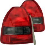 ANZO 221193 FITS: 1996-2000 Honda Civic Taillights Red/Smoke