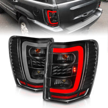 Load image into Gallery viewer, ANZO 311394 FITS 1999-2004 Jeep Grand Cherokee LED Tail Lights w/ Light Bar Black Housing Clear Lens