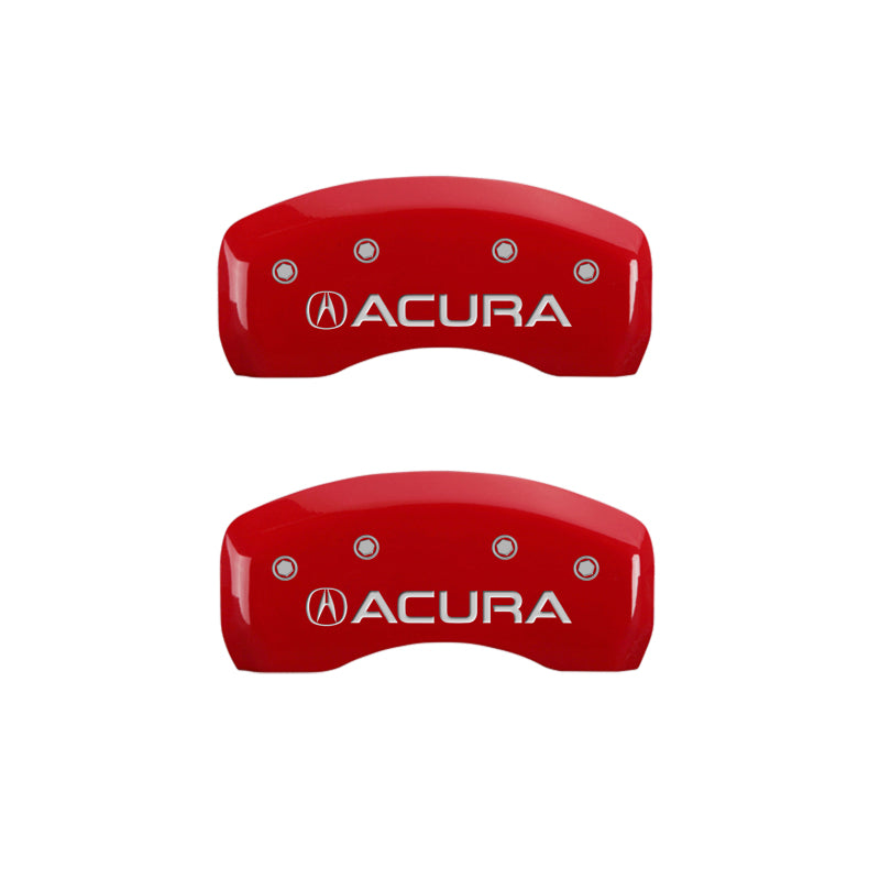 MGP 39001SACURD - 4 Caliper Covers Engraved Front & Rear Acura Red finish silver ch