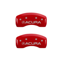 Load image into Gallery viewer, MGP 39001SACURD - 4 Caliper Covers Engraved Front &amp; Rear Acura Red finish silver ch