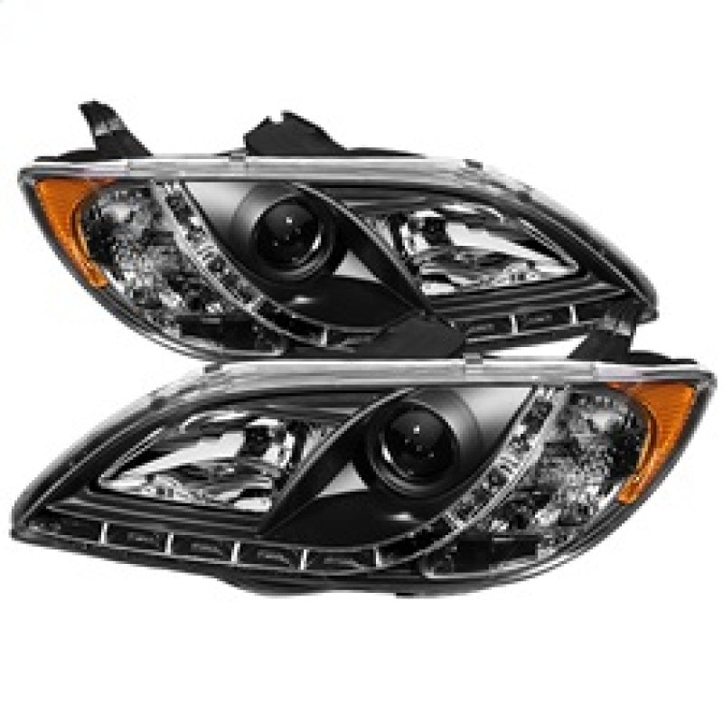 SPYDER 5017451 -Spyder Mazda 3 04-08 4Dr Sedan Projector Headlights HalogenDRL Blk PRO-YD-M304-DRL-BK