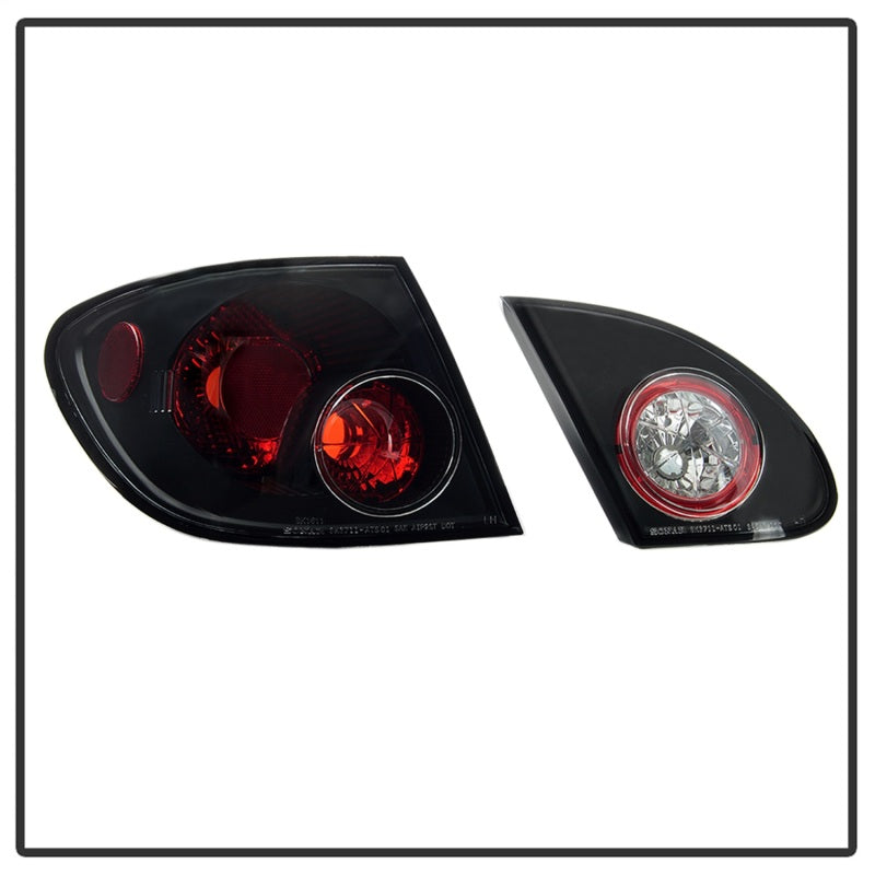 SPYDER 5007339 - Spyder Toyota Corolla 03-08 Euro Style Tail Lights Black ALT-YD-TC03-BK