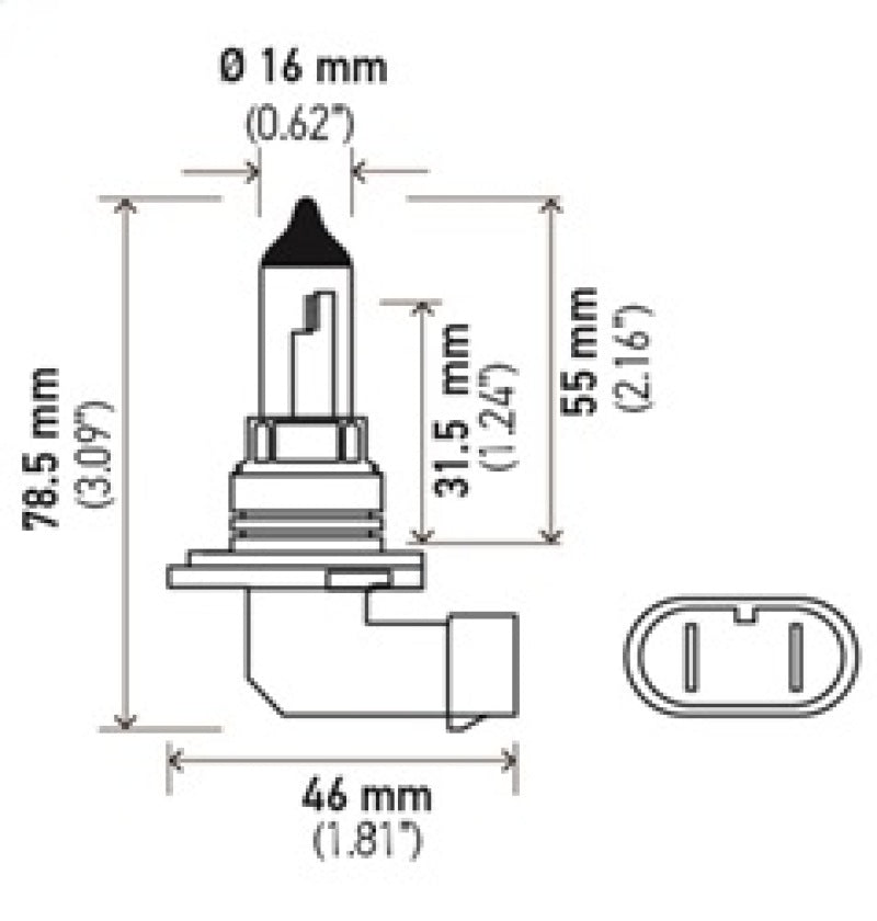 Hella 9006 -  12V 55W Halogen Bulb