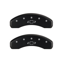 Load image into Gallery viewer, MGP 14004SBOWRD FITS 4 Caliper Covers Engraved Front &amp; Rear Bowtie Red finish silver ch