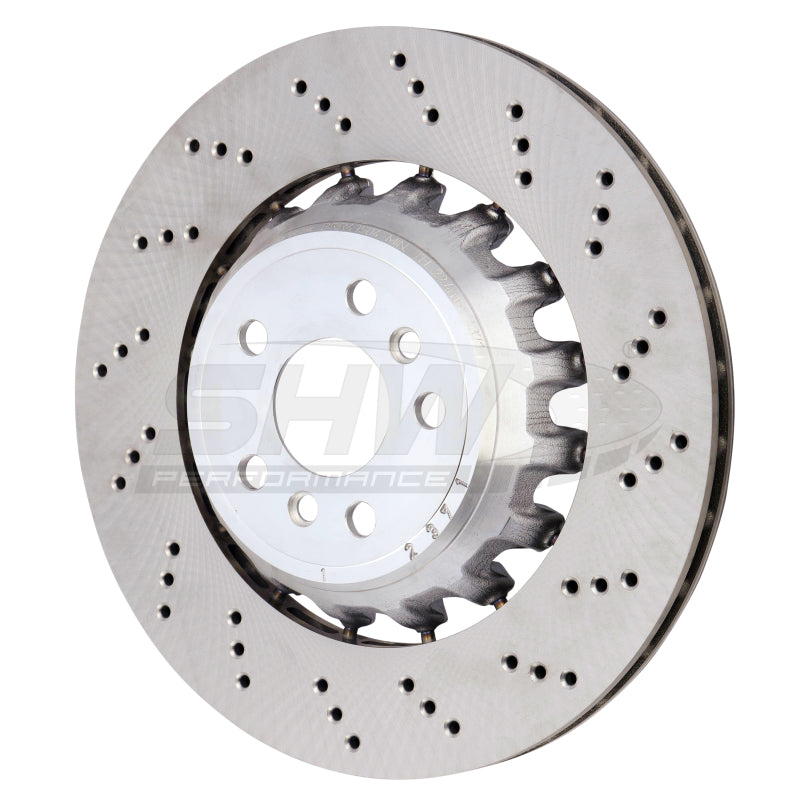 SHW Performance BRR43504 -  -SHW 20-21 BMW X3 M 3.0L Right Rear Cross-Drilled Lightweight Brake Rotor