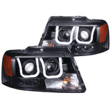 ANZO 111288 FITS: 2004-2008 Ford F-150 Projector Headlights w/ U-Bar Black