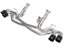 Load image into Gallery viewer, aFe 49-34127NM-B FITS MACH Force-Xp 3in to 2-1/2in 304SS Cat-Back (No Muff.) 2020 Chevy Corvette (C8) 6.2L - Black Tip