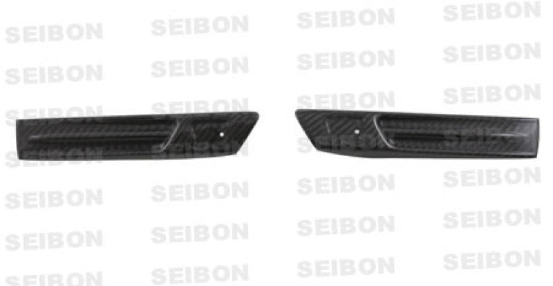 Seibon FDL0910NSGTR FITS 09-10 Nissan GTR R35 Carbon Fiber Fender Duct Logos (Pair)