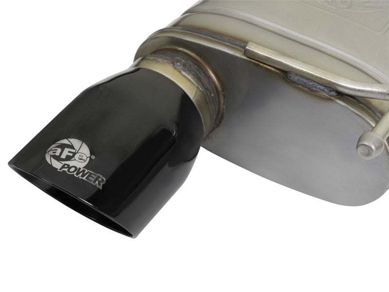 aFe 49-43085-B FITS MACHForce XP 2.5in 409 Stainless Axle Back Exhaust w/ Black Tips 15-17 Ford Mustang I4-2.3L (t)