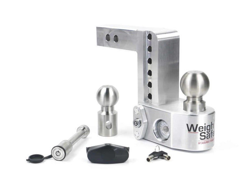 Weigh Safe WS6-2-KA FITS 6in Drop Hitch w/Built-in Scale & 2in Shank (10K/12.5K GTWR) w/WS05 - Aluminum