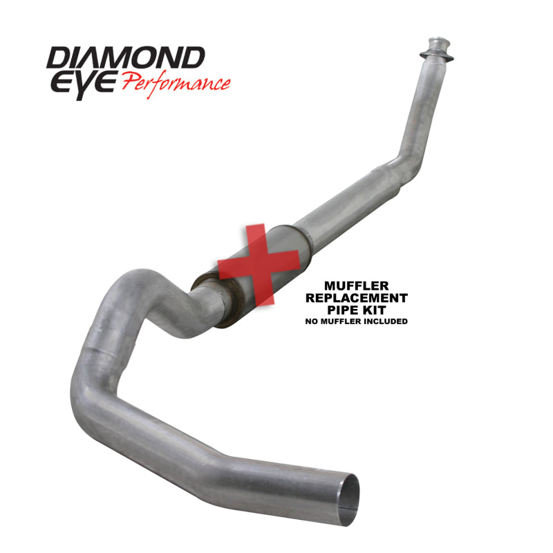 Diamond Eye Performance K5216A-RP - Diamond Eye KIT 5in TB SGL MFLR RPLCMENT PIPE AL: 94-02 DODGE CUMMINS 5.9L W/ RP #510220