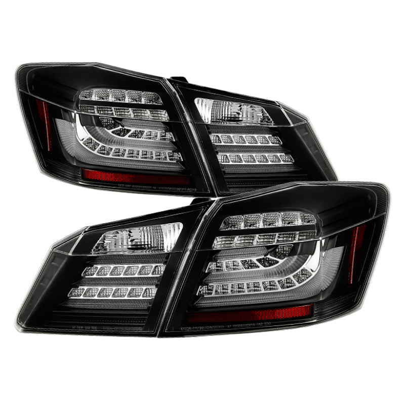 SPYDER 5082053 - Spyder Honda Accord 2013-2015 4DR LED Tail LightsBlack ALT-YD-HA13LED-LED-BK