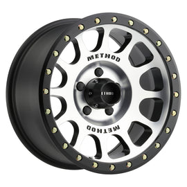 Method Wheels MR30568012300 -Method MR305 NV 16x8 0mm Offset 5x4.5 83mm CB Machined/Black Street Loc Wheel