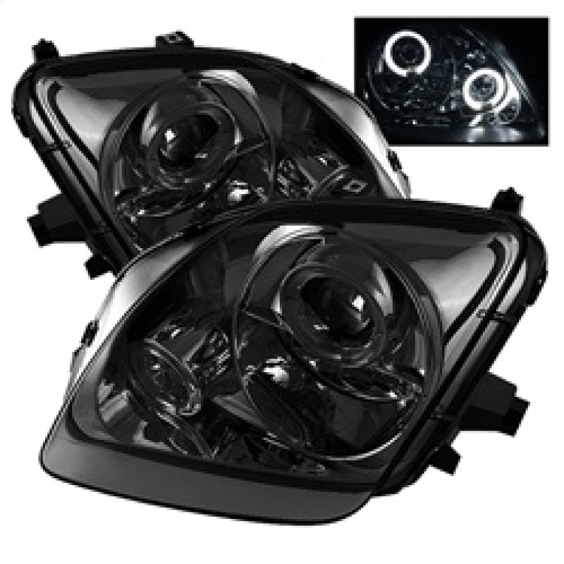 SPYDER 5011053 - Spyder Honda Prelude 97-01 Projector Headlights LED Halo Smoke High H1 Low H1 PRO-YD-HP97-HL-SM