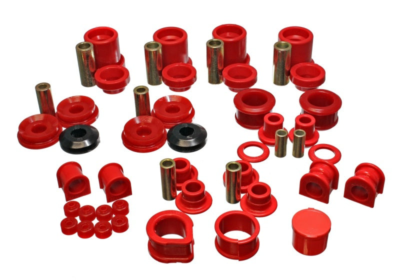 Energy Suspension 7.18105R - 90-96 Nissan 300ZX Red Hyper-Flex Master Bushing Set (Sway bar end link bushings a