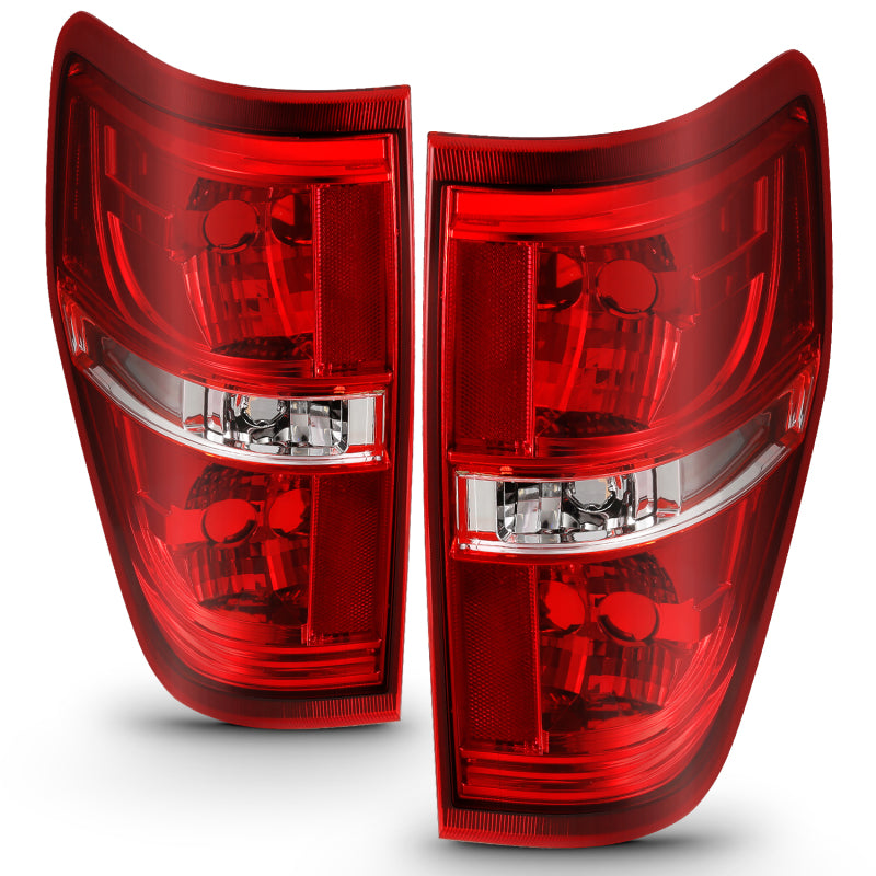 ANZO 311299 FITS: 2009-2014 Ford F-150 Euro Taillight Red/Clear (W/O Bulb)