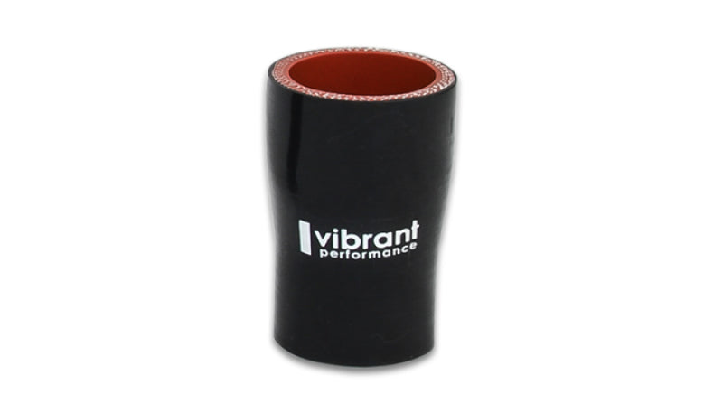 Vibrant 4 Ply Aramid Reducer Coupling 2.5in I.D. x 4in I.D. - Gloss Black - free shipping - Fastmodz