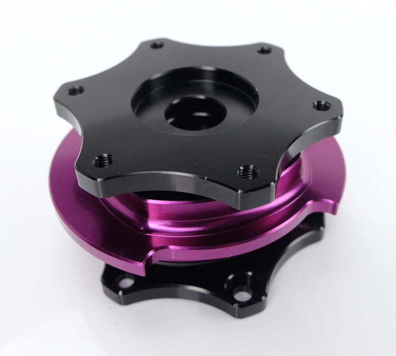 NRG SRK-R200BK-PP - Quick Release SFI SPEC 42.1 Shiny Black Body / Shiny Purple Ring