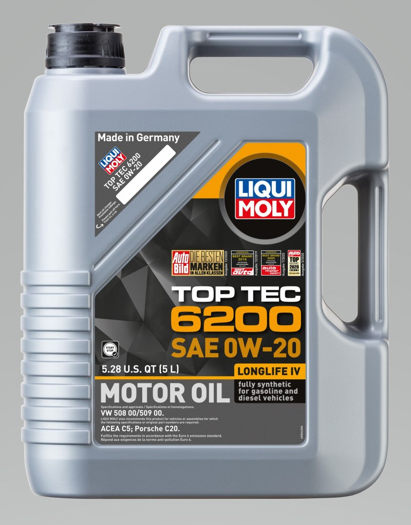 LIQUI MOLY 20238 FITS 5L Top Tec 6200 Motor Oil 0W20