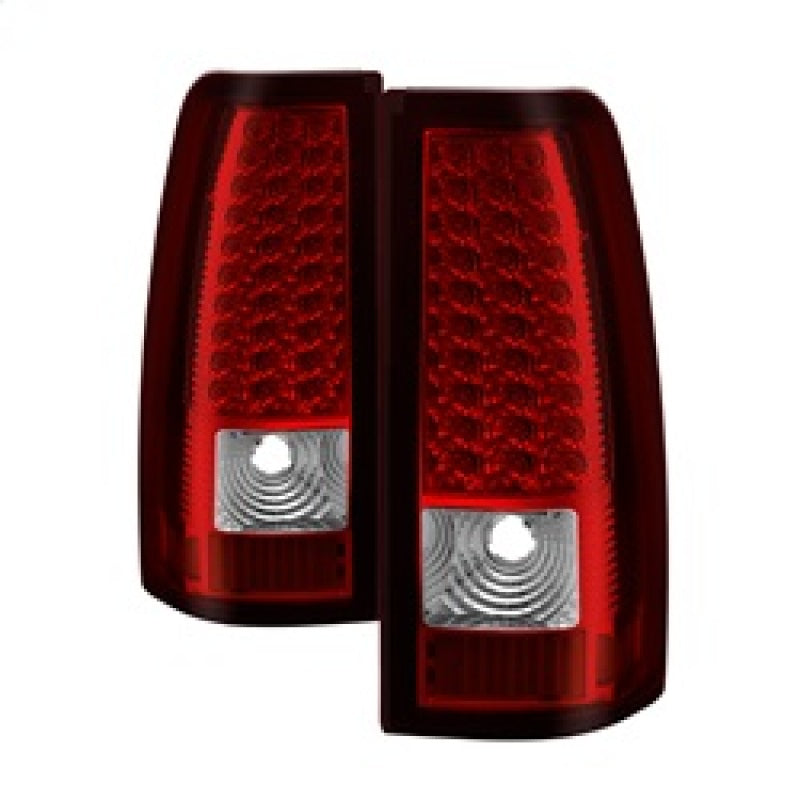 SPYDER 5008787 FITS 5008787 - Xtune Chevy Silverado 1500/2500/3500 03-06 LED Tail Lights Red Clear ALT-ON-CS03-LED-RC