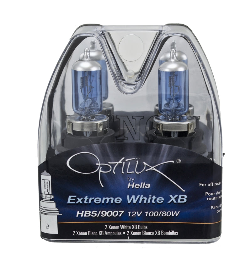 Hella H71070387 - Optilux XB White Halogen Bulbs HB5 9007 12V 100/80W (2 pack)