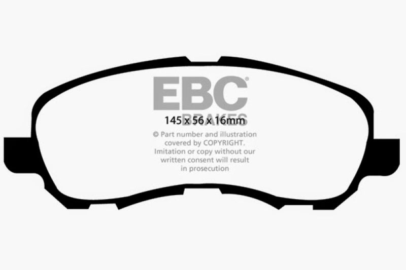 EBC 11-14 Chrysler 200 2.4 Greenstuff Front Brake Pads