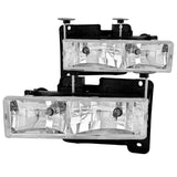 ANZO 111004 FITS: 1988-1998 Chevrolet C1500 Crystal Headlights Chrome