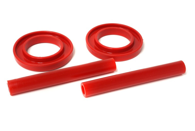 Energy Suspension 4.6102R FITS 83-04 Ford Mustang SVO Red Front Spring Upper & Lower Isolator Set
