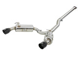 aFe 49-36701-B FITS Takeda 3in. to 2.5in. 304 SS C/B Exhaust 08-15 Mitsubishi Lancer EVO I4-2.0L (t) - Black Tips