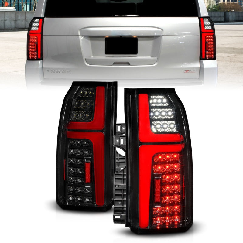 ANZO 311468 FITS 311468 FITS 15-20 Chevrolet Tahoe Sequential LED Tube Taillights Black